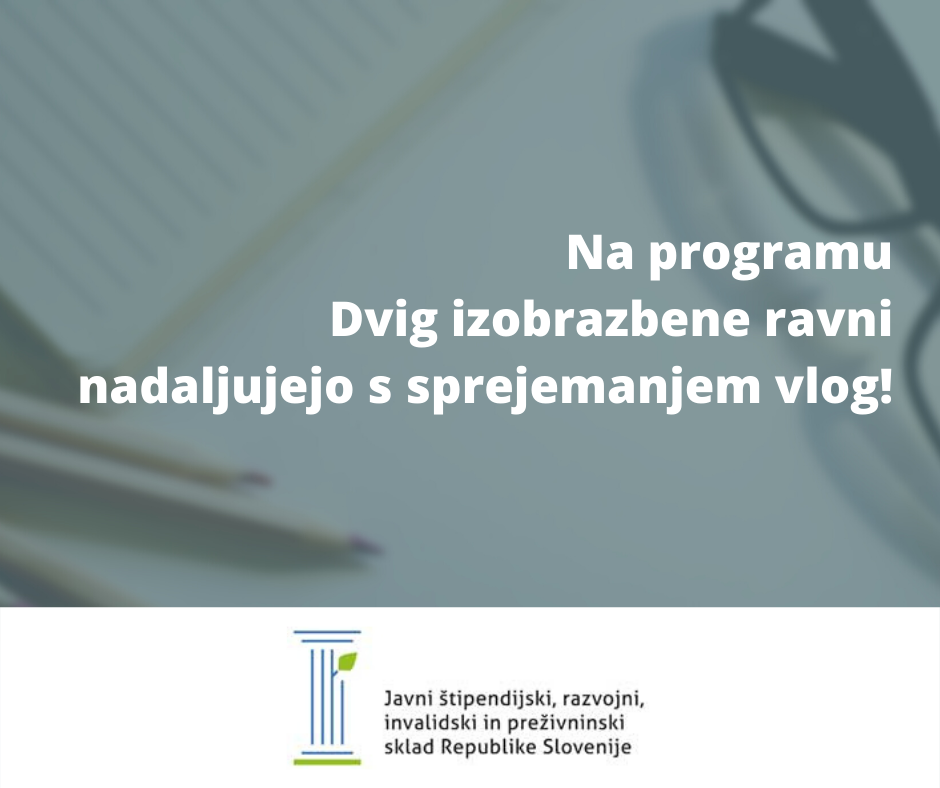 Na programu Dvig izobrazbene ravni še vedno sprejemajo vloge