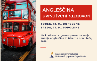 Angleščina: razgovori za ugotavljanje predznanja